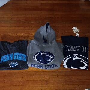 Penn State Navy & Gray Hooded Sweatshirt And Tee Shirts